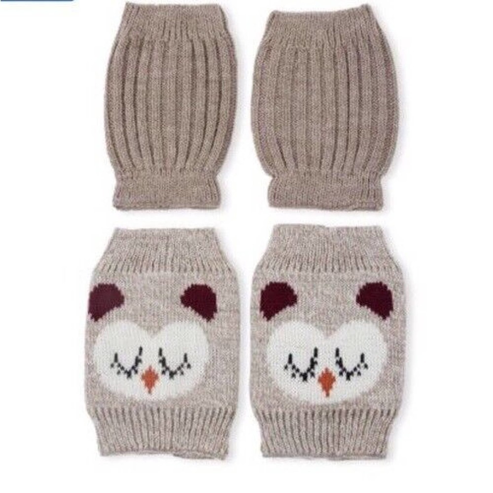 NEW No Boundaries 2 Pack Sweater‎ Boot Toppers Brown Owl & Solid Light Brown